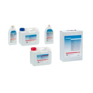 Miele Procare, flaconi e bidoni di diversi prodotti per Thermolavatrice Miele